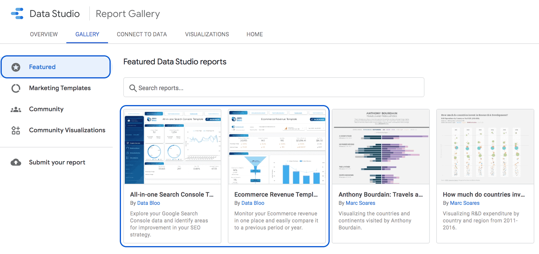 Featured on Data Studio - Data Bloo
