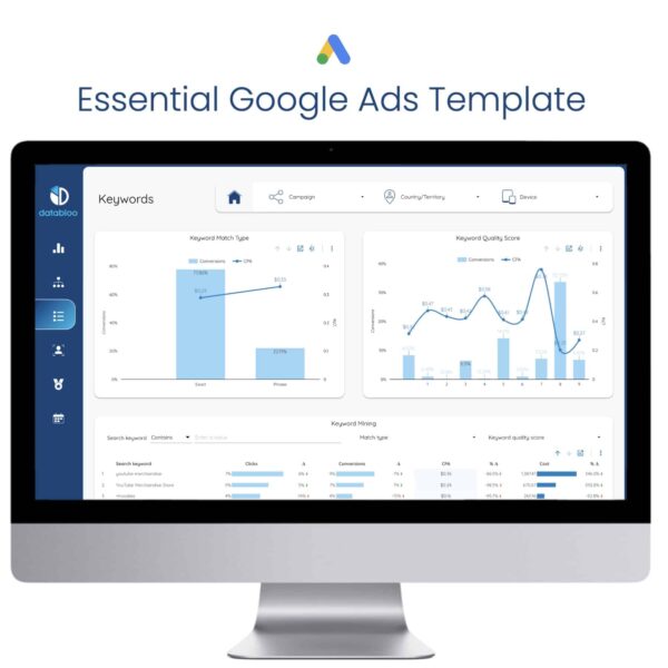 Essential Google Ads Template - Data Bloo