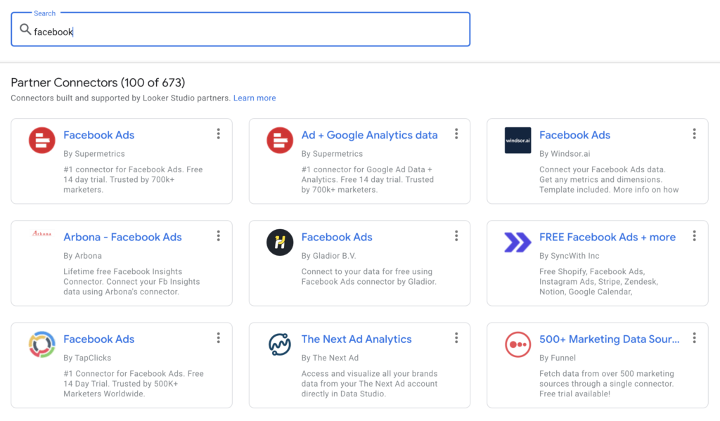 Google Looker Studio Paid Connectors