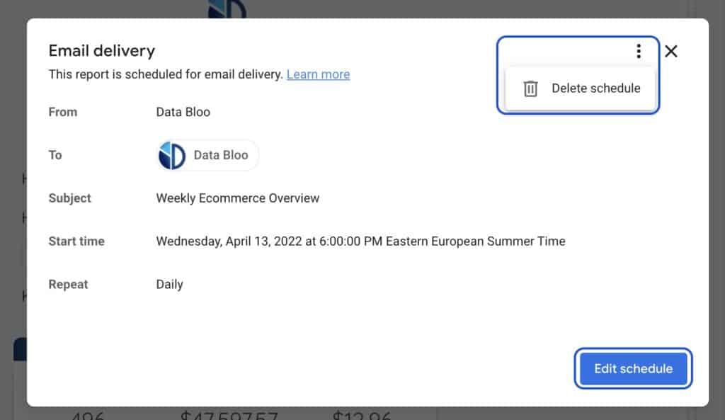 Change the email delivery data studio - Data Bloo