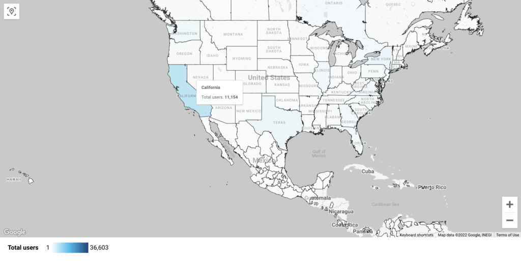 Google Data Studio Filled Map