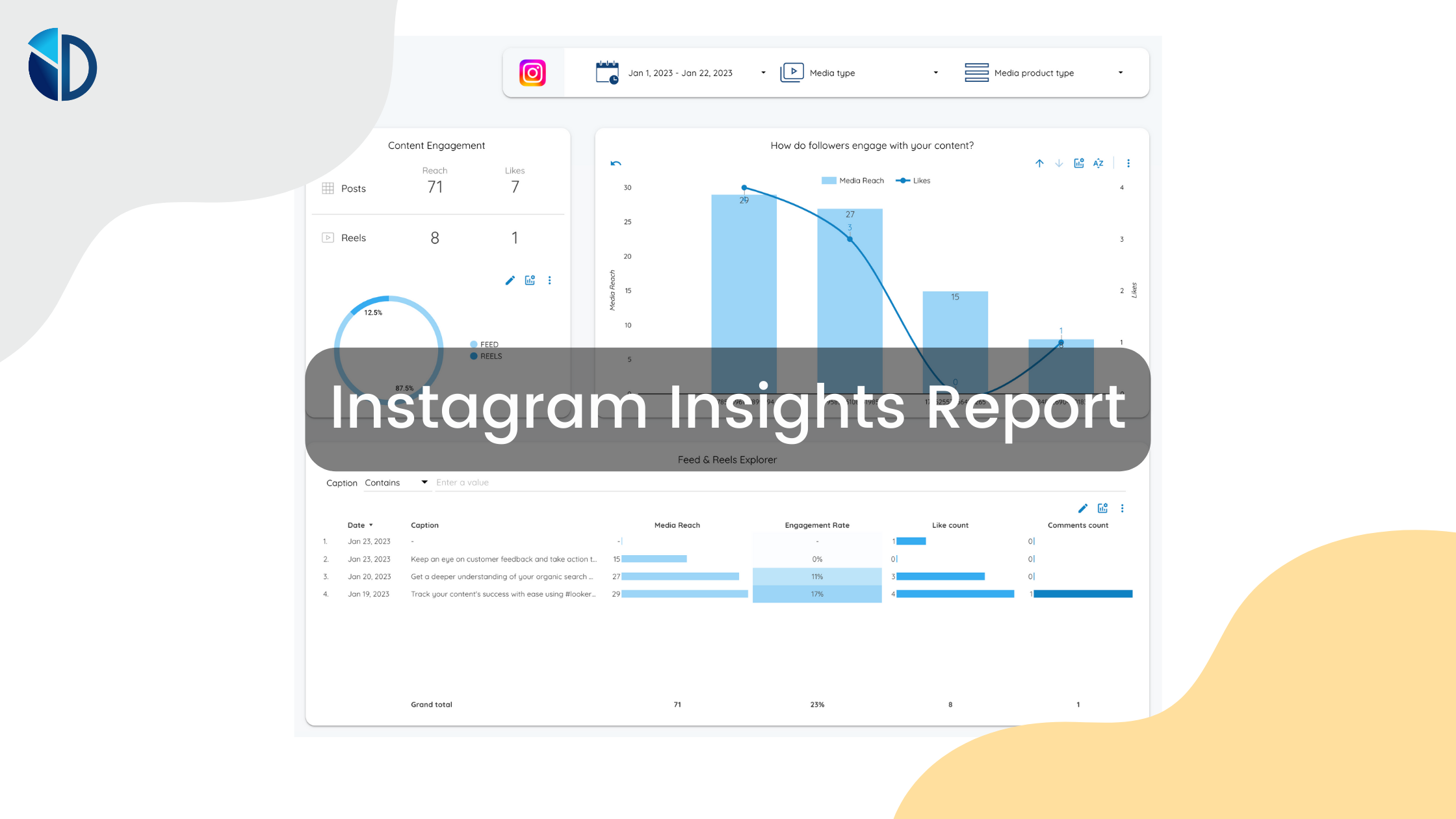 Instagram Insights Report - Data Bloo